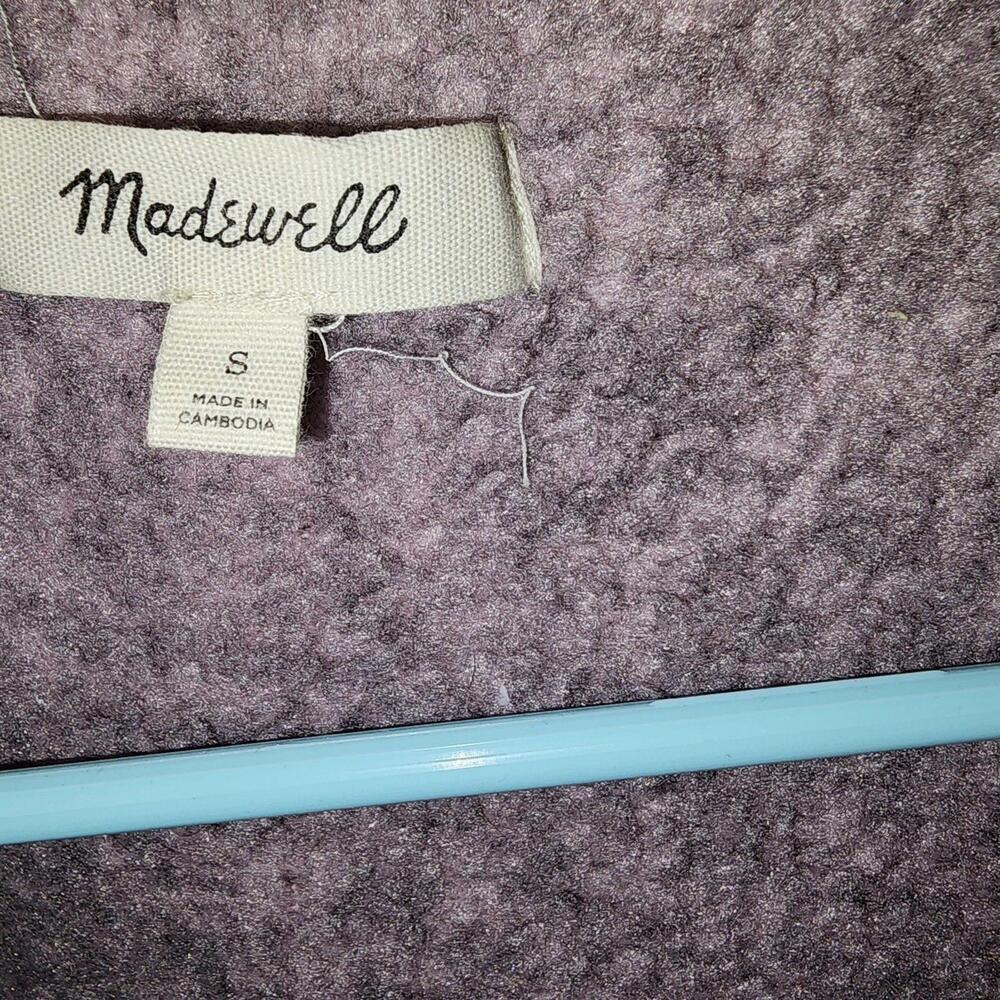 Madewell womens Fleece Half Zip Lavender Jacket S Sherpa Outdoor Barbie Cabin - Picture 5 of 9